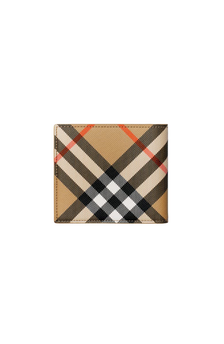 Burberry Check Bifold Wallet, Alternate, color, Sand