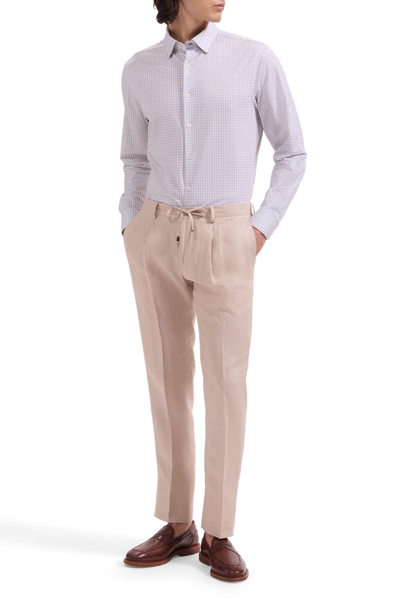 Bugatchi Jules OoohCotton<sup>®</sup> Check Button-Down Shirt, Alternate, color, Limestone