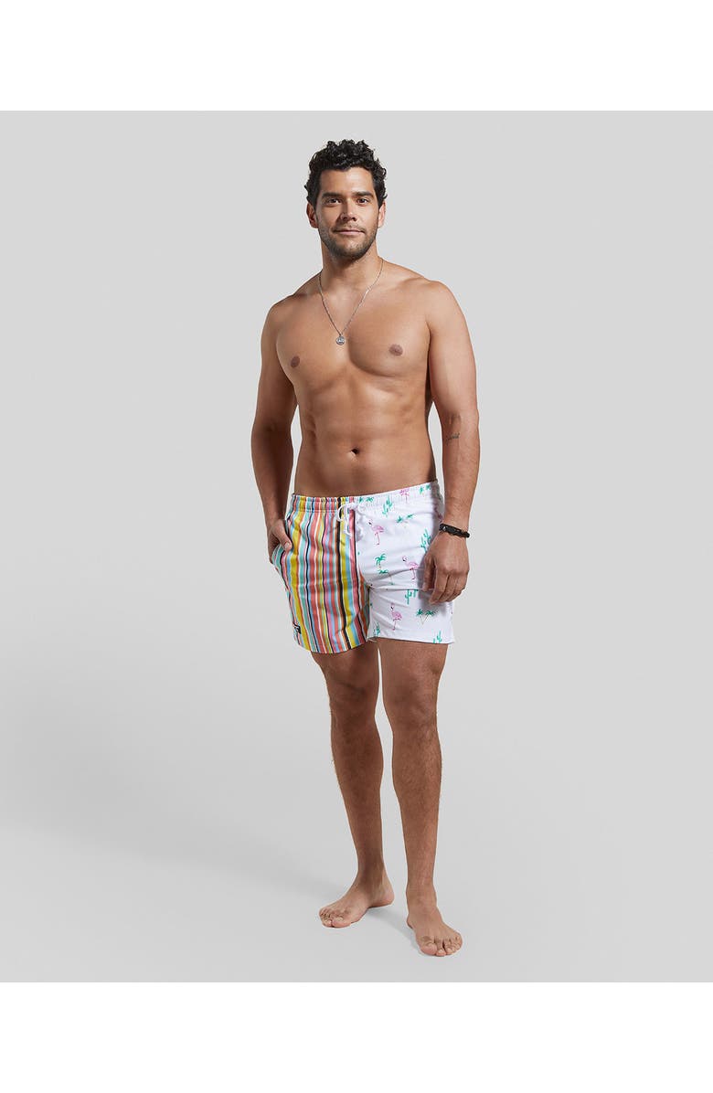 Strangers Only Natures Stripes Swim Short, Alternate, color,