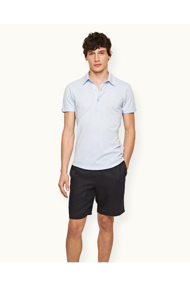 Sebastian Silk Tailored-Fit Polo Shirt, Main, color, Springfield Blue