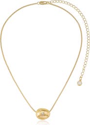 Ettika Crystal Dot Pebble Pendant Necklace