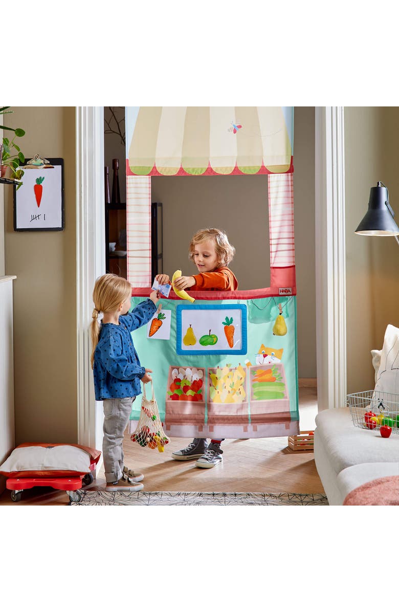 HABA Doorframe Play Store - Space Saving Pretend Play Grocery Shop - Fits in Most Doorways, Alternate, color, Multi