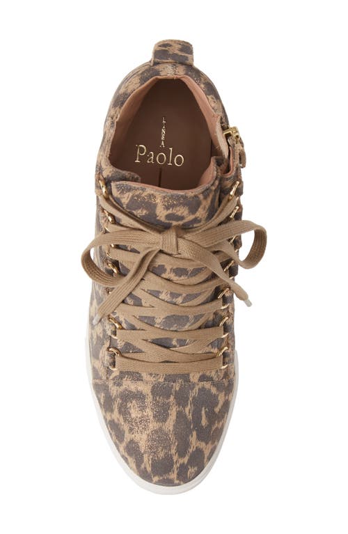 Linea Paolo Fenton Wedge Sneaker In Gold Suede
