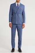 Gino Vitale Slim Fit Solid Double Breasted Suit