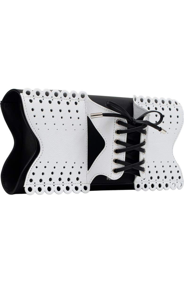 PERRIN PARIS Le Corset Perforé Clutch, Alternate, color, Black