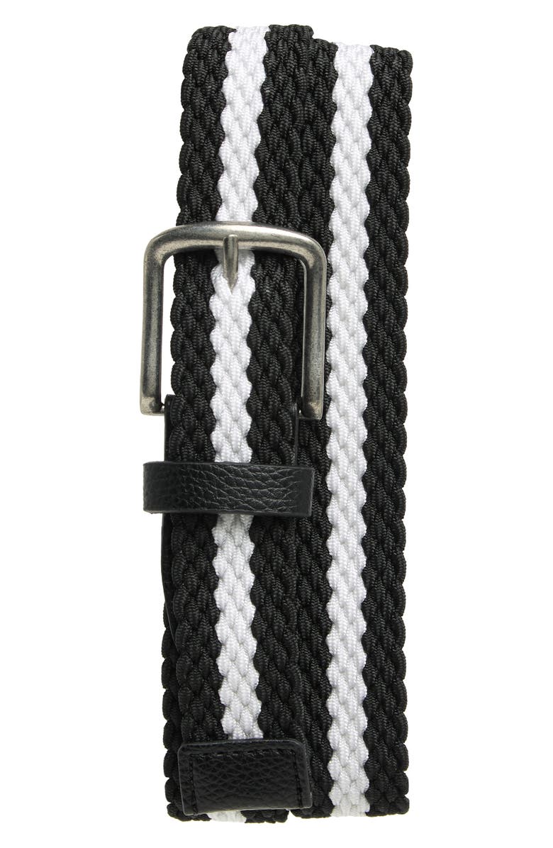 NORDSTROM RACK Woven Stripe Belt, Main, color, 