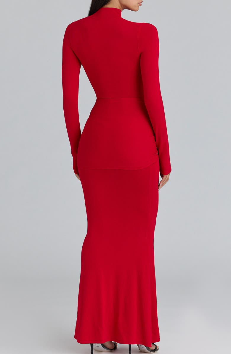 HOUSE OF CB Imogen Drape Mermaid Gown, Alternate, color, Scarlet Red