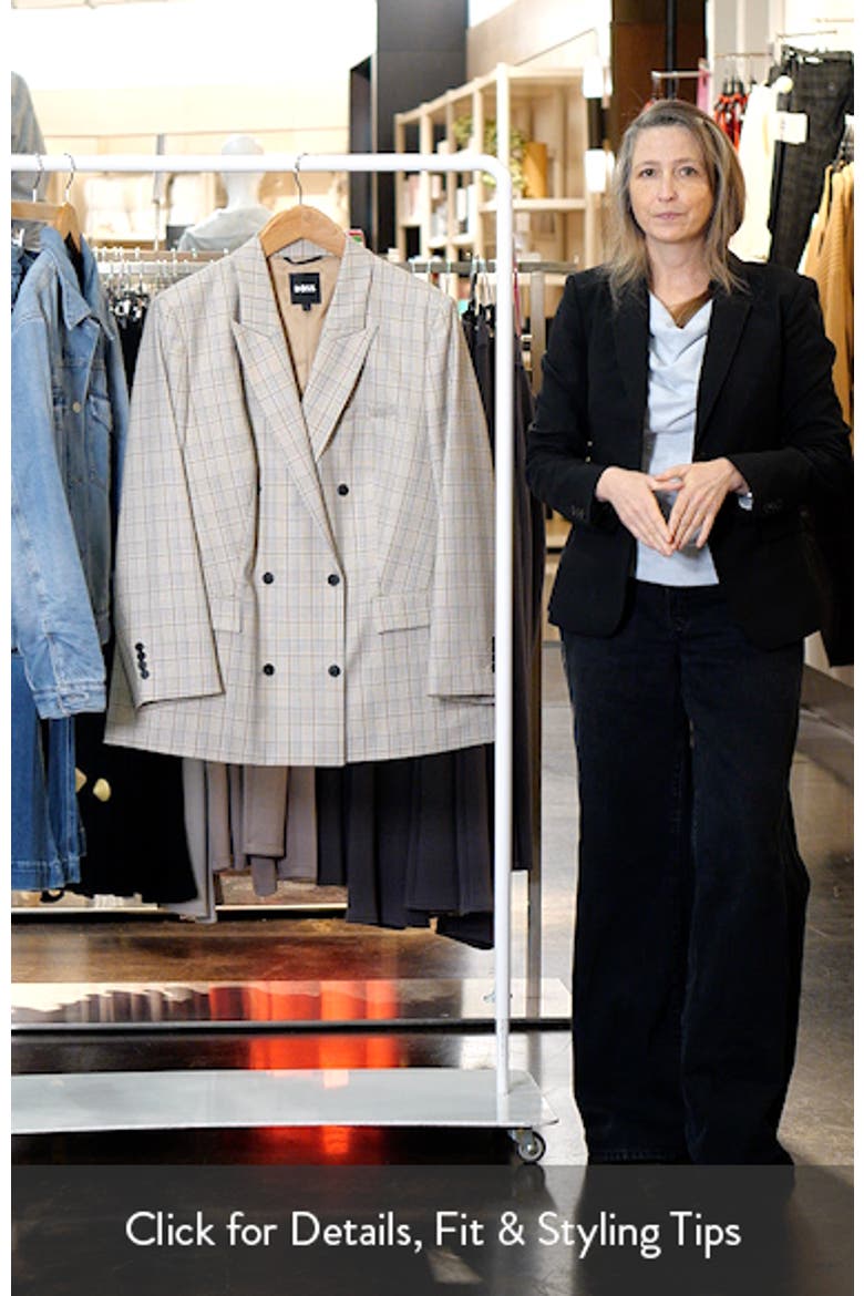 Jukana Windowpane Plaid Stretch Wool Blazer video