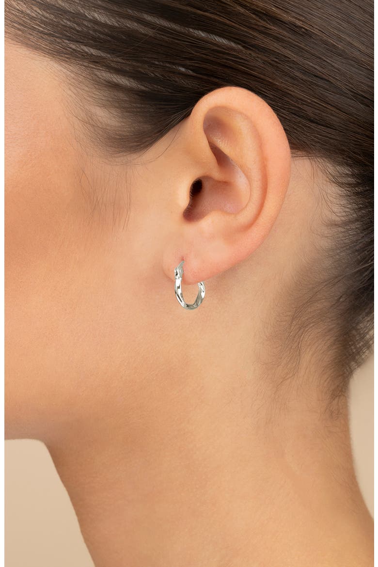 Simple Twist Hoop Earrings, Alternate, color, SILVER