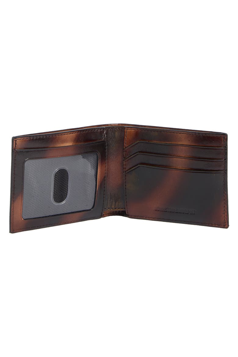 Hand Painted Bifold Wallet, Alternate, color, BROWN