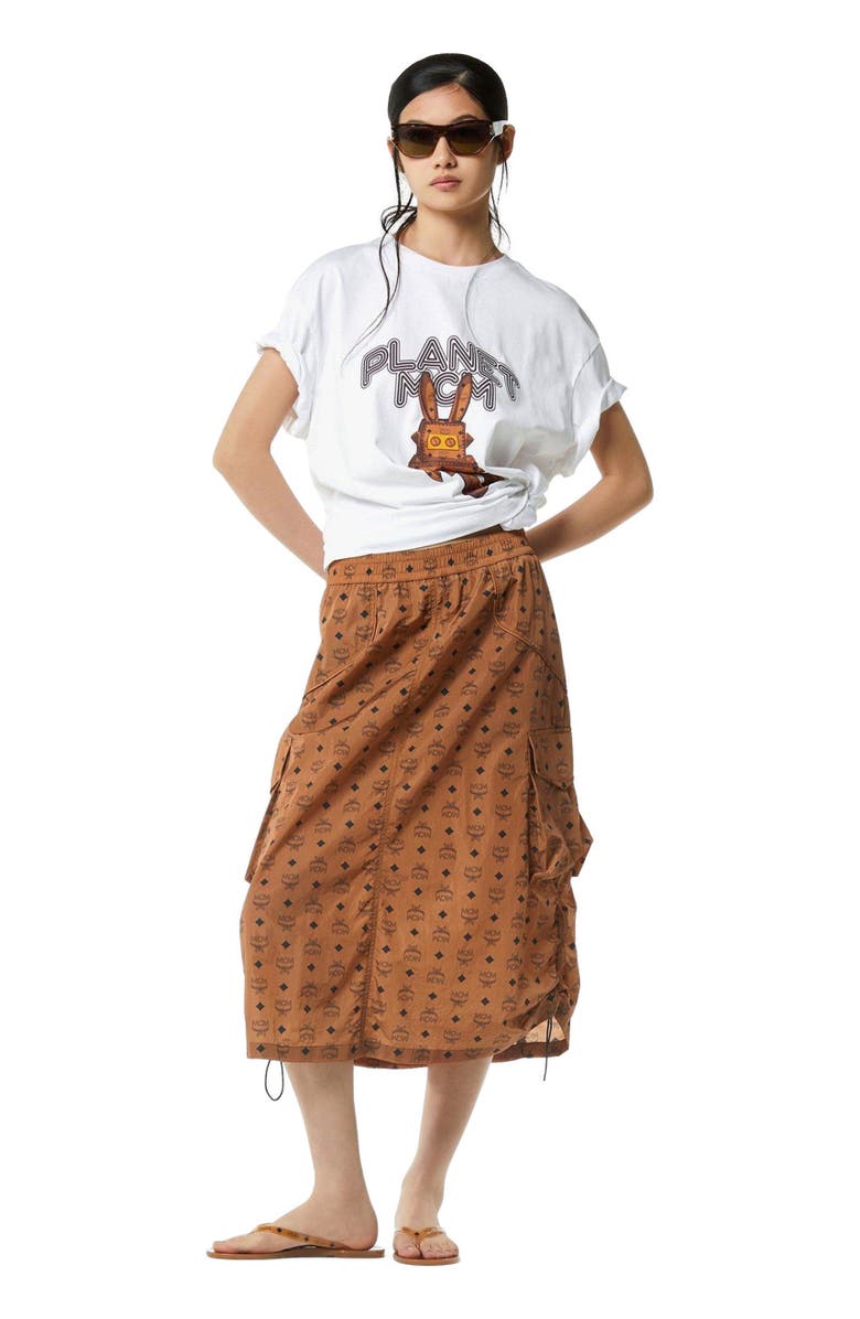 MCM Planet MCM Rabot T-Shirt in Organic Cotton, Alternate, color, White