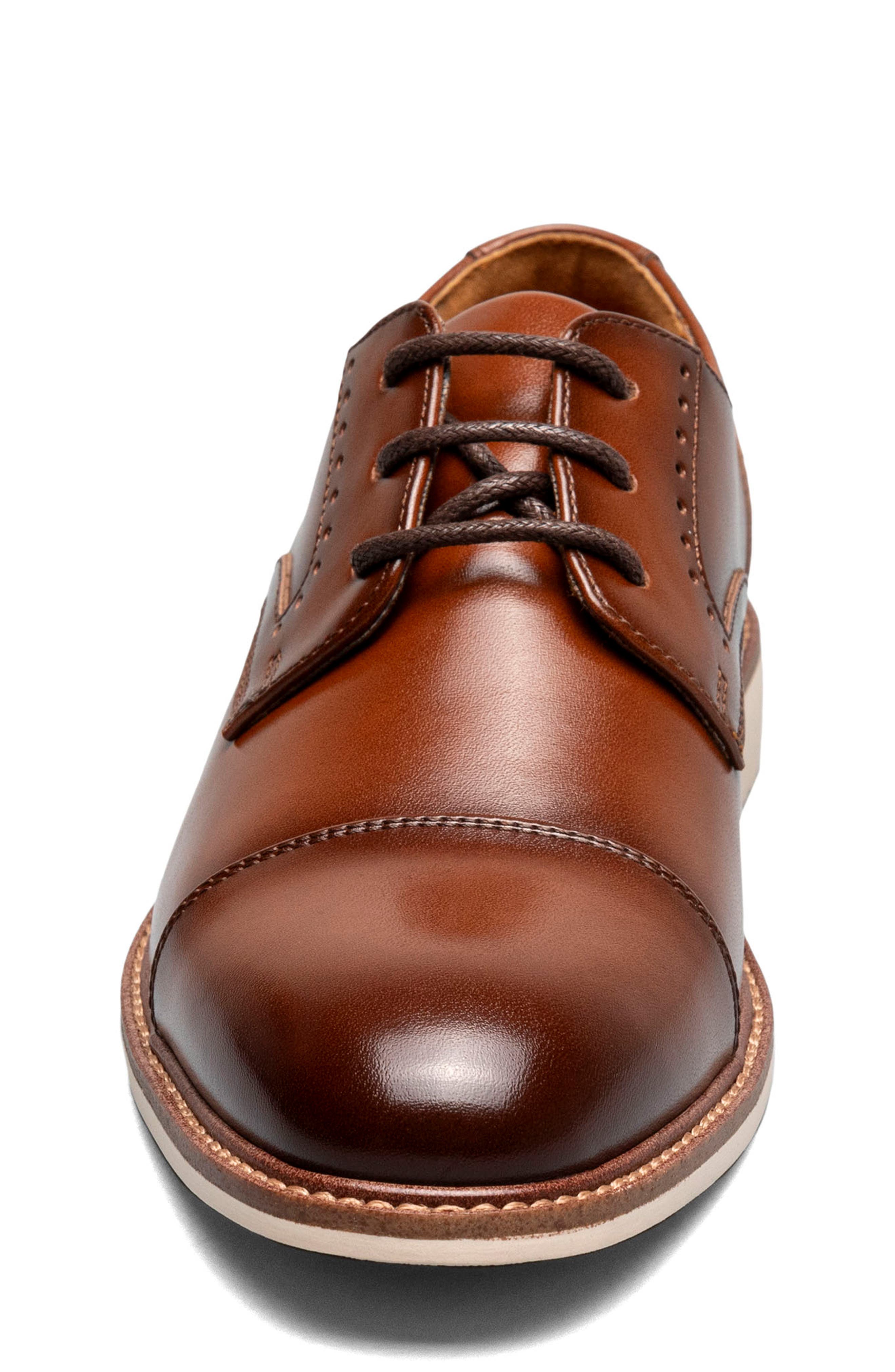 Stacy Adams Kids' Wesbridge Cap Toe Derby, Alternate, color, Cognac