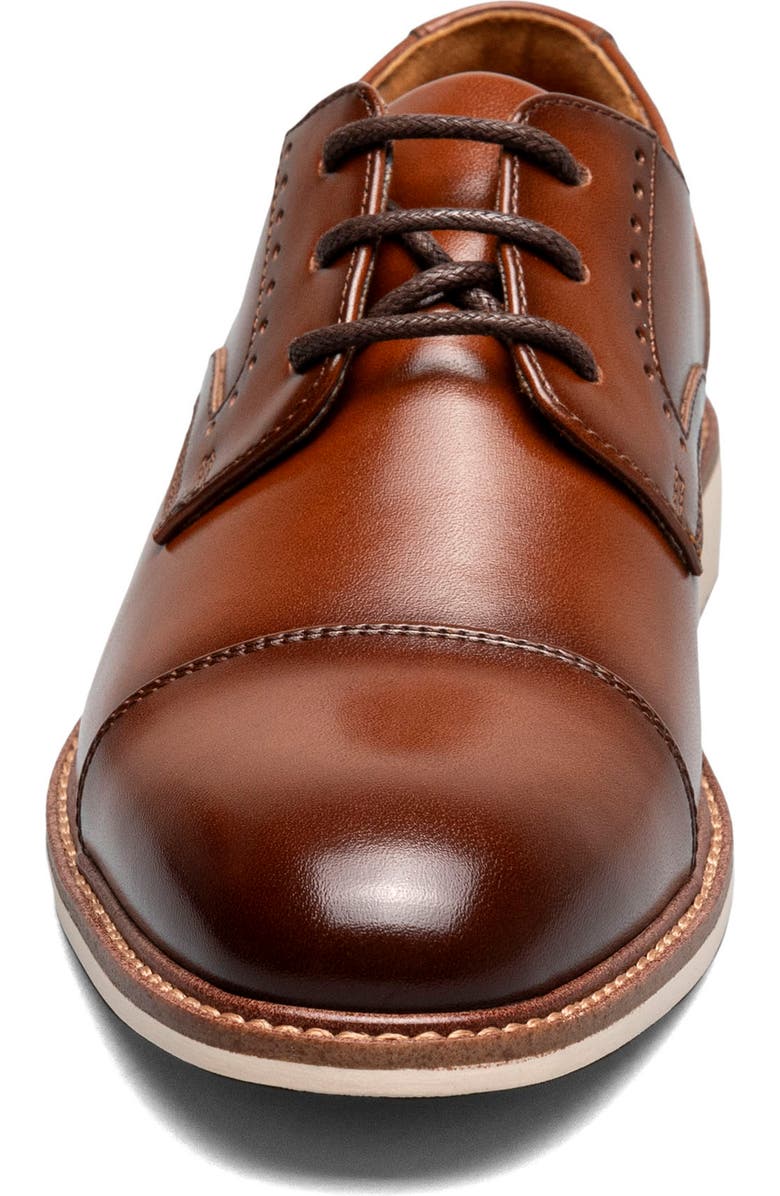 Stacy Adams Kids' Wesbridge Cap Toe Derby, Alternate, color, Cognac