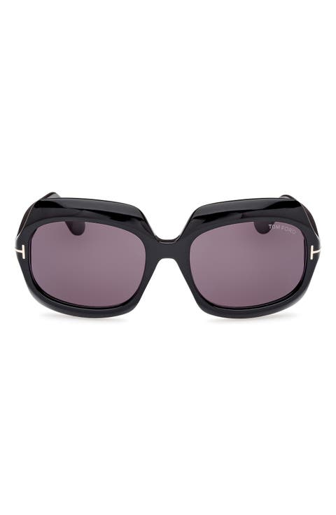 Ren 60mm Geometric Sunglasses