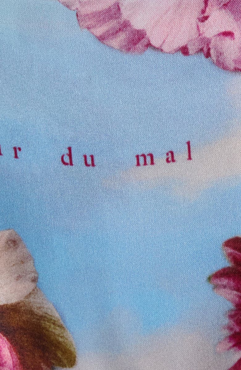 Fleur Du Mal Luxe Stretch Silk G-String, Alternate, color, Dreamy Floral Print