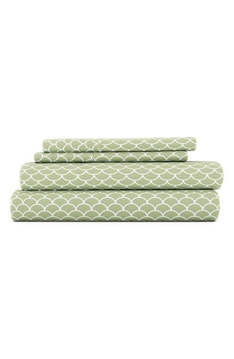 Premium Ultra Soft Scallops Pattern 4-Piece Bed Sheet Set
