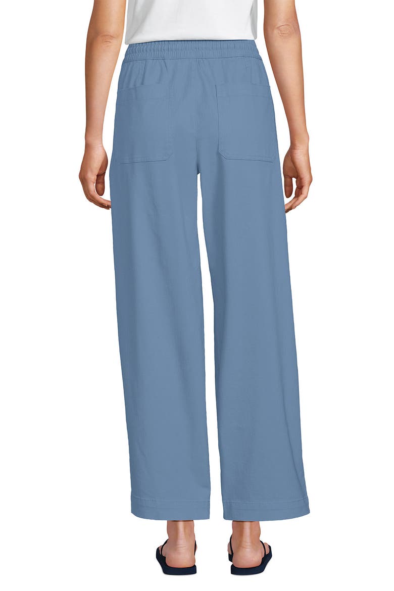 Herringbone Chino High Rise Relaxed Straight Drawstring Ankle Pants, Alternate, color, Pale Slate Blue
