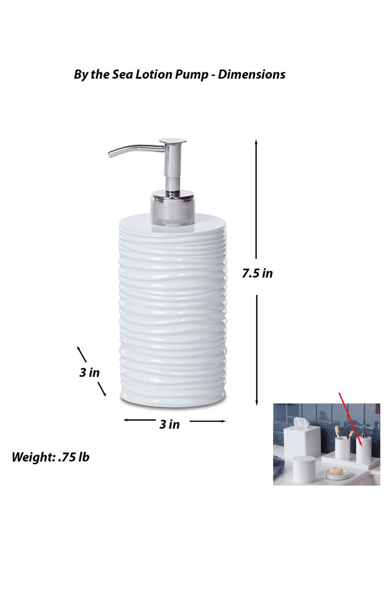 ROSELLI TRADING COMPANY By the Sea Lotion Pump, Alternate, color, White