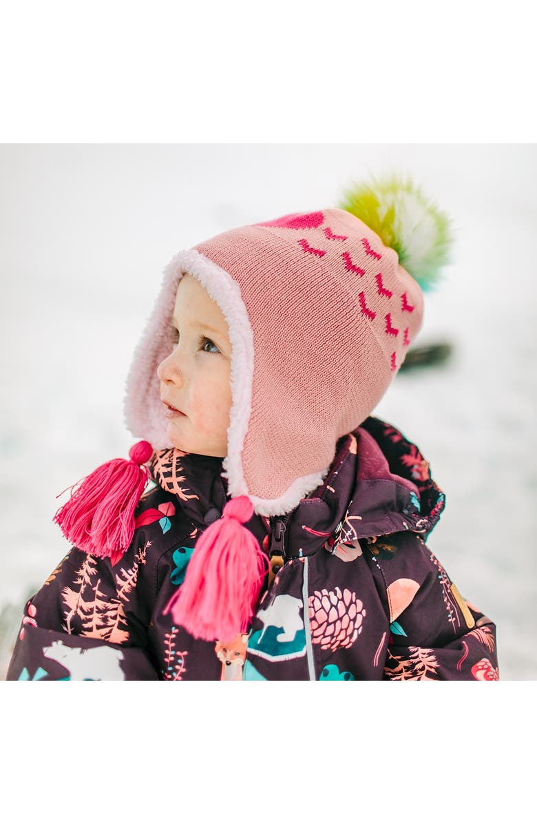 Turtle Fur Toddle Sophie Winter Hat, Alternate, color, Turquoise