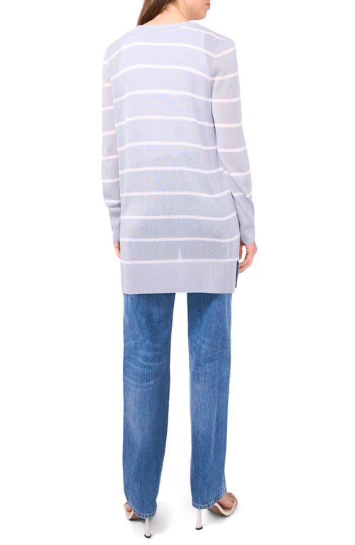 Halogenr Halogen(r) Stripe Longline Cardigan In Blue Fog