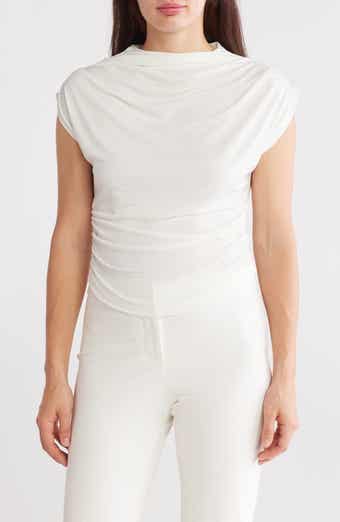Cap Sleeve Ruched Crop Top
