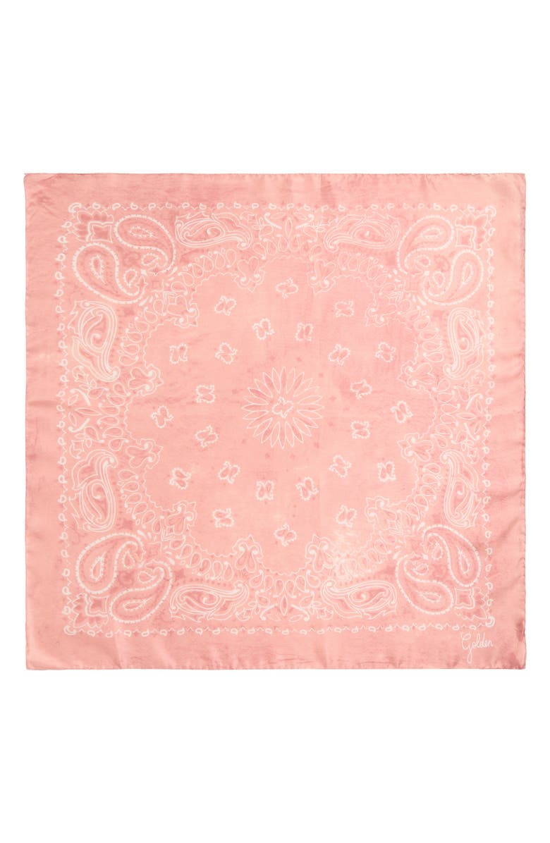 Golden Goose Golden Foulard Paisley Print Silk Square Scarf, Alternate, color,