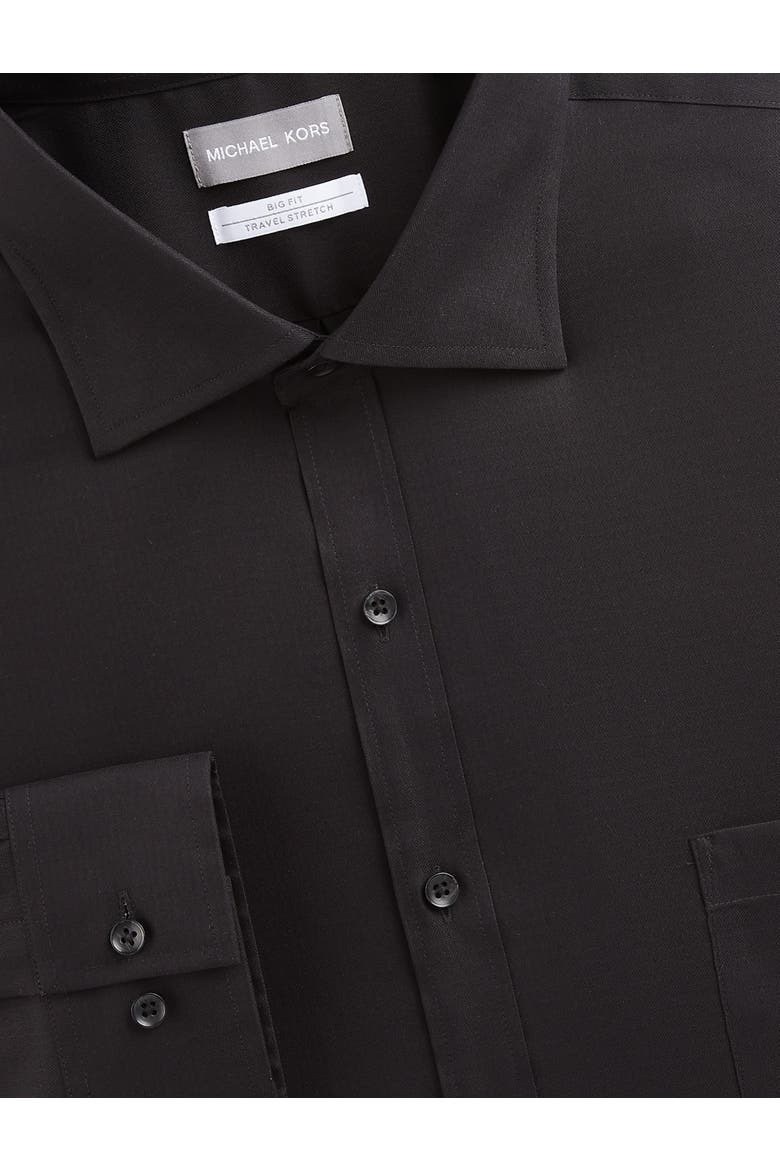 Solid Non-Iron Stretch Dress Shirt, Alternate, color, BLACK