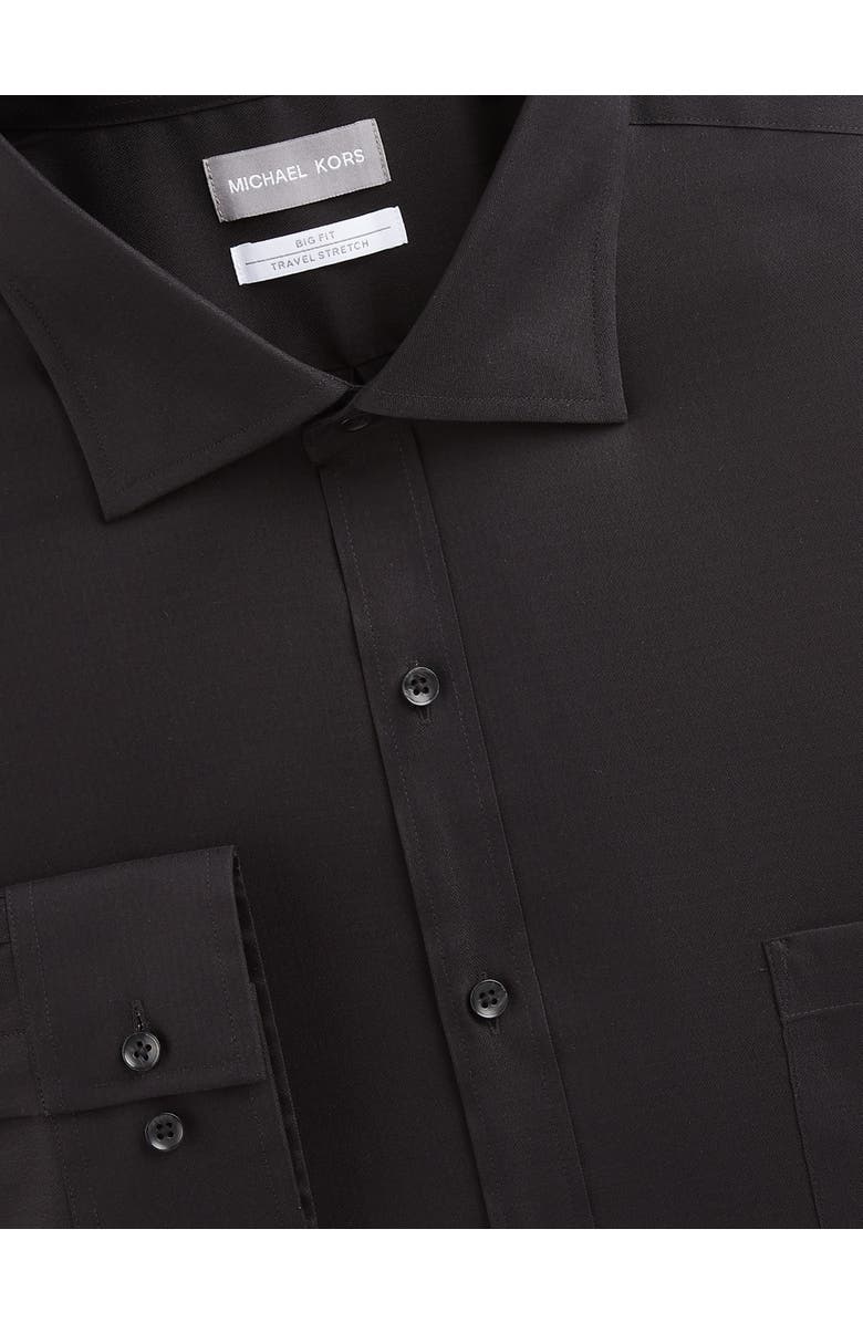 Michael Kors Solid Non-Iron Stretch Dress Shirt, Alternate, color, Black