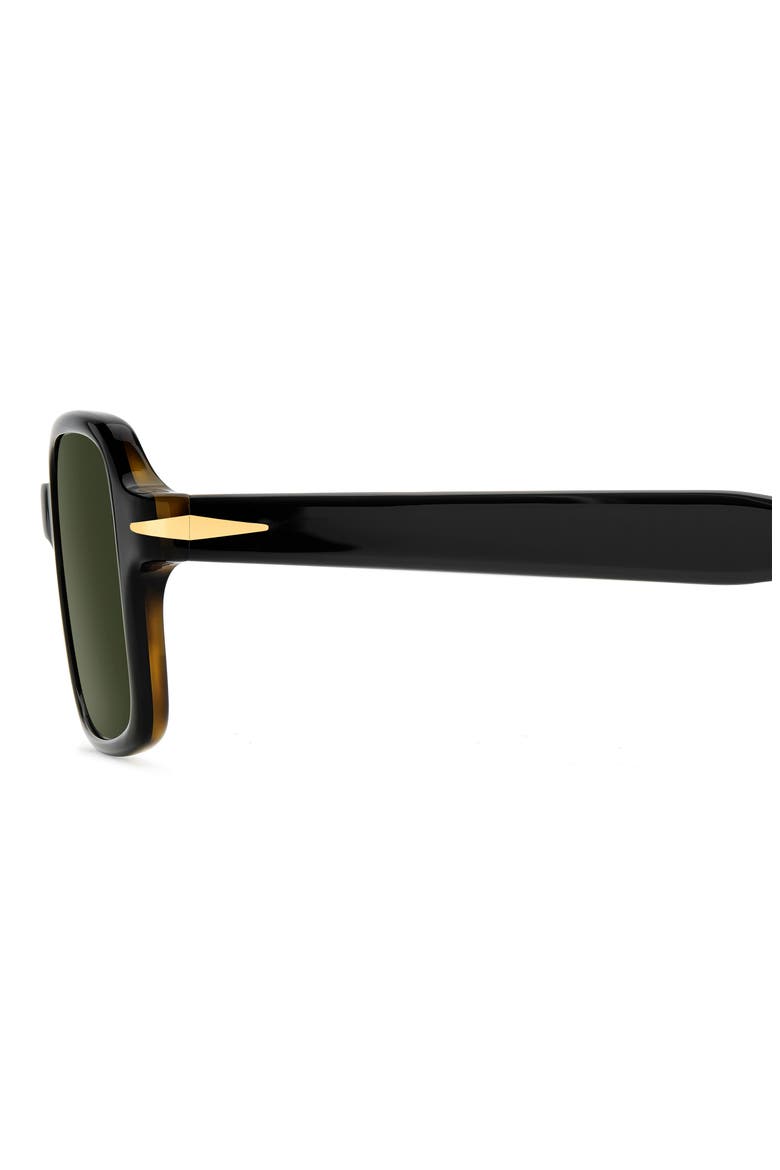 51mm Rectangular Sunglasses, Alternate, color, BLACK HAVANA/ GREEN