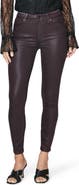 PAIGE Hoxton Coated High Waist Ankle Skinny Jeans
