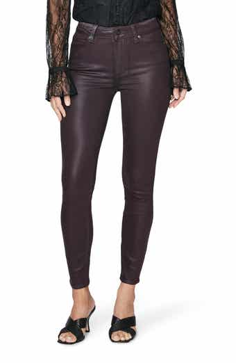 Hoxton Coated High Waist Ankle Skinny Jeans