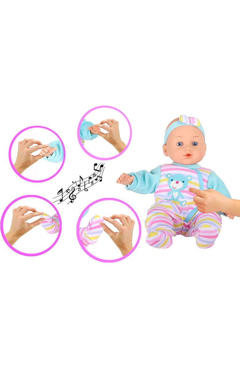 Dream Collection 14 Inch Chatter and Coo Boy Baby Doll, Alternate, color, Multicolored