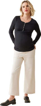 Ingrid & Isabel Wide Leg Ankle Maternity Pant