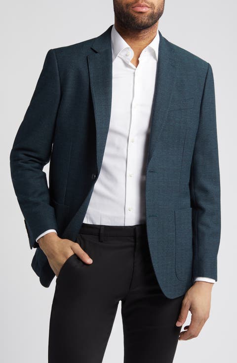Herringbone Stretch Wool Sport Coat