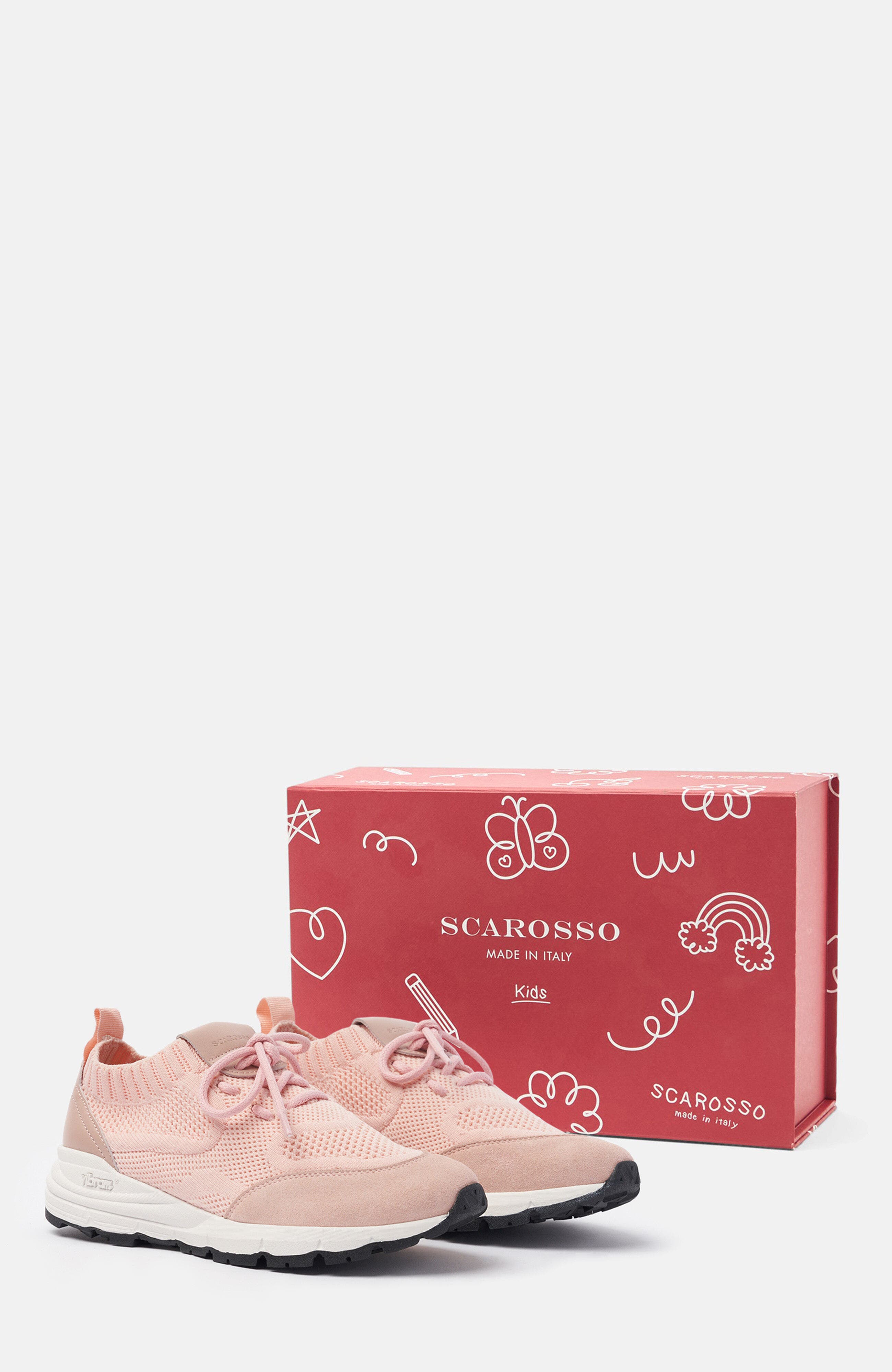 SCAROSSO Robin Girl Sneakers, Alternate, color, Pink - Knit