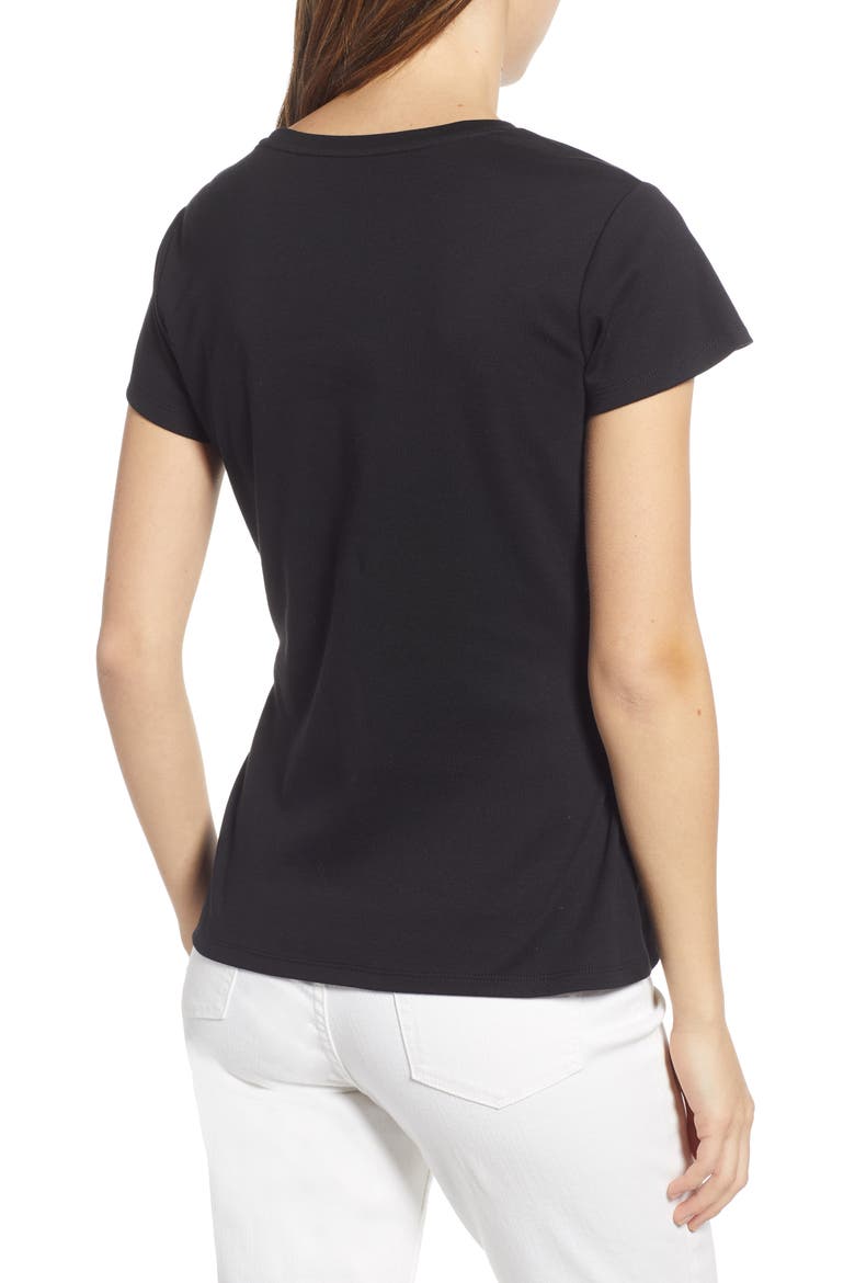 Tie Waist Tee, Alternate, color, BLACK