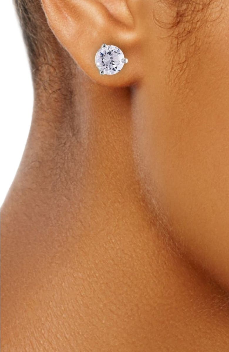 Bliss Diamond 3.20 Ct TW 14k Gold Lab Grown Round-Cut Diamond Martini Studs, Alternate, color, 14K White Gold