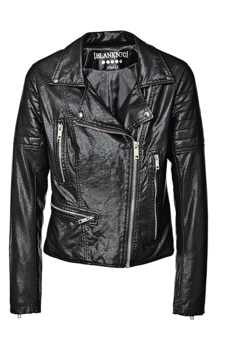 BLANKNYC Quilted Faux Leather Jacket, Alternate, color, 