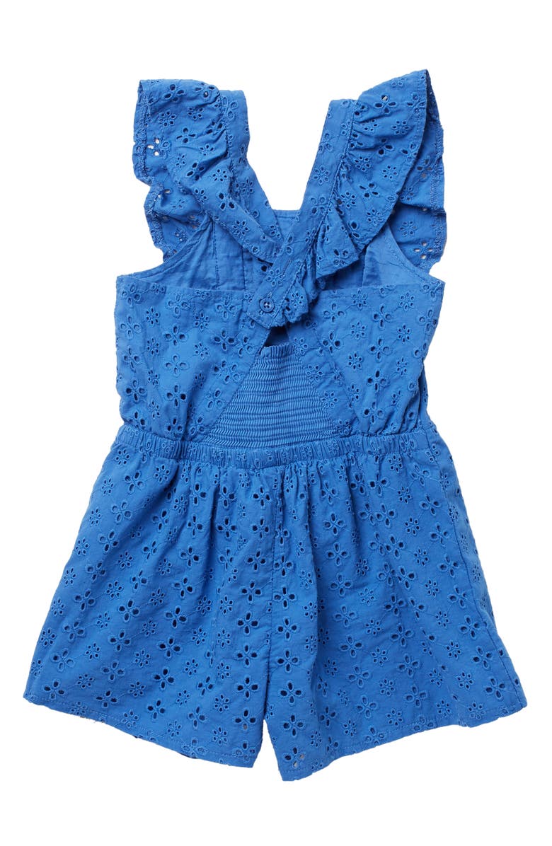 Habitual Girl Flutter Eyelet Romper, Alternate, color, 