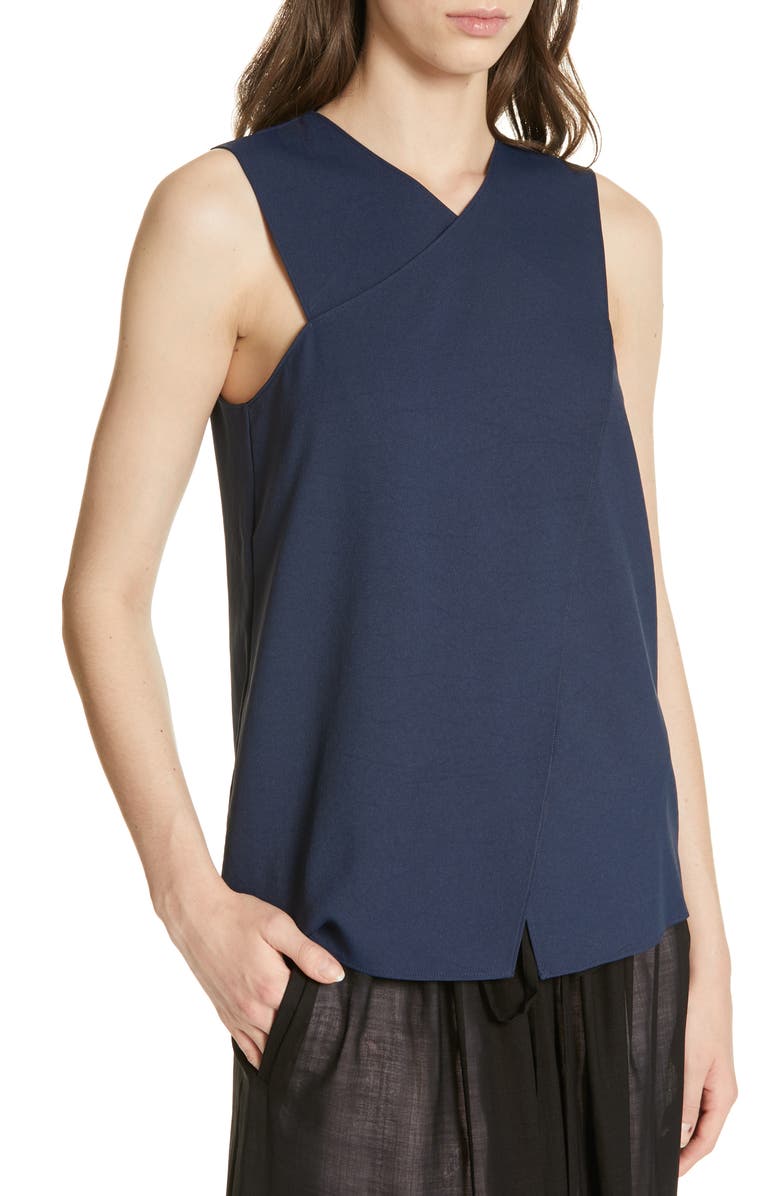 Tibi Chalky Drape Front Wrap Top, Alternate, color, 