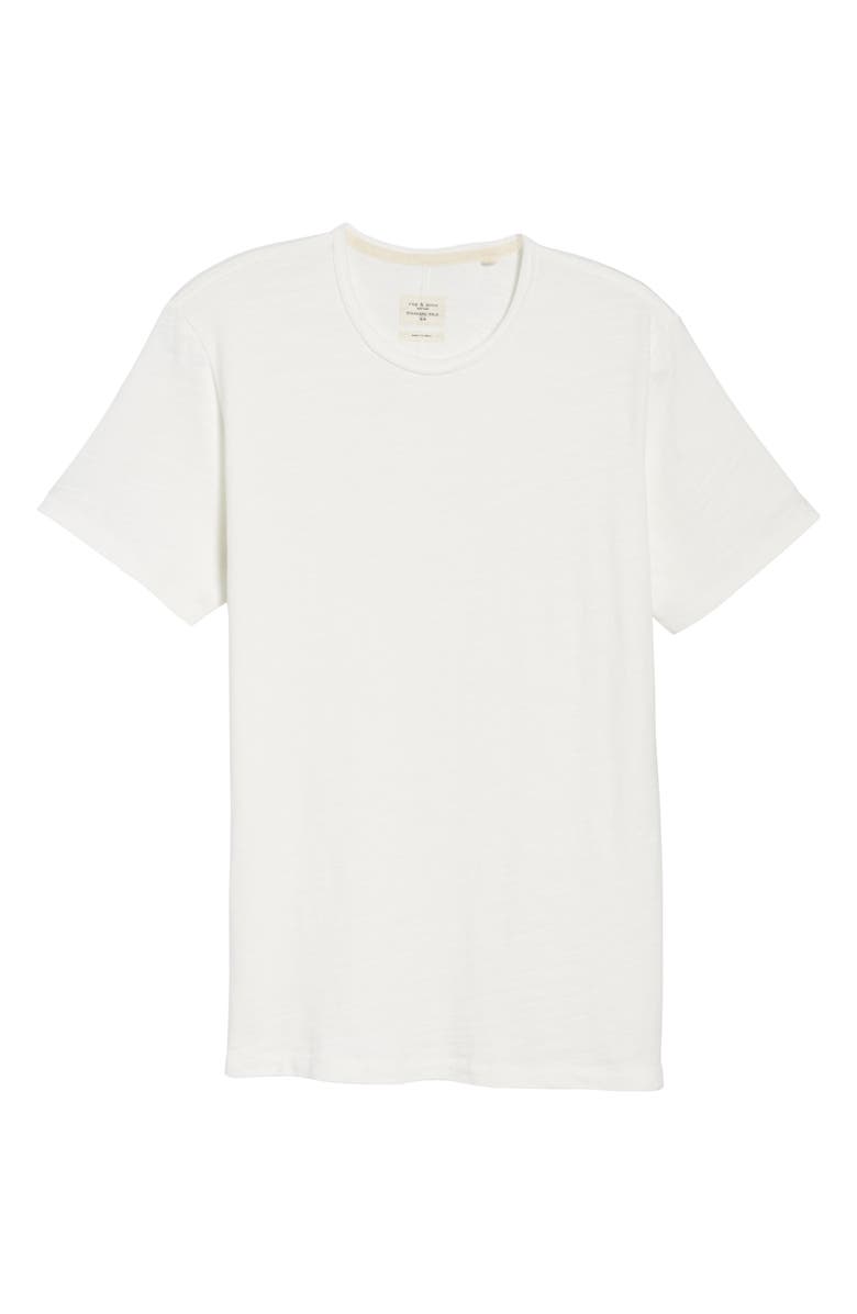 rag & bone Slim Fit Slubbed Cotton T-Shirt, Alternate, color, White