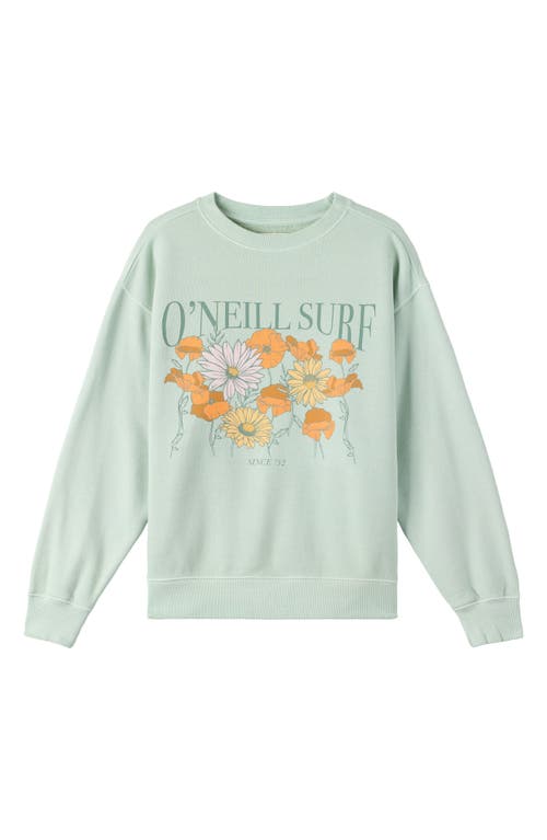 O'neill Kids' Skylar Graphic Sweatshirt In Green