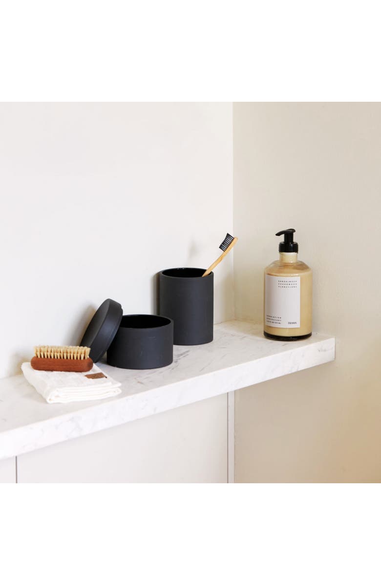 ESKO Sabbia Container - Versatile Bathroom Storage Accessories - 10cm x 8cm, Alternate, color, Black