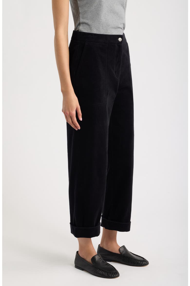Straight Leg Ankle Pants, Alternate, color, BLACK