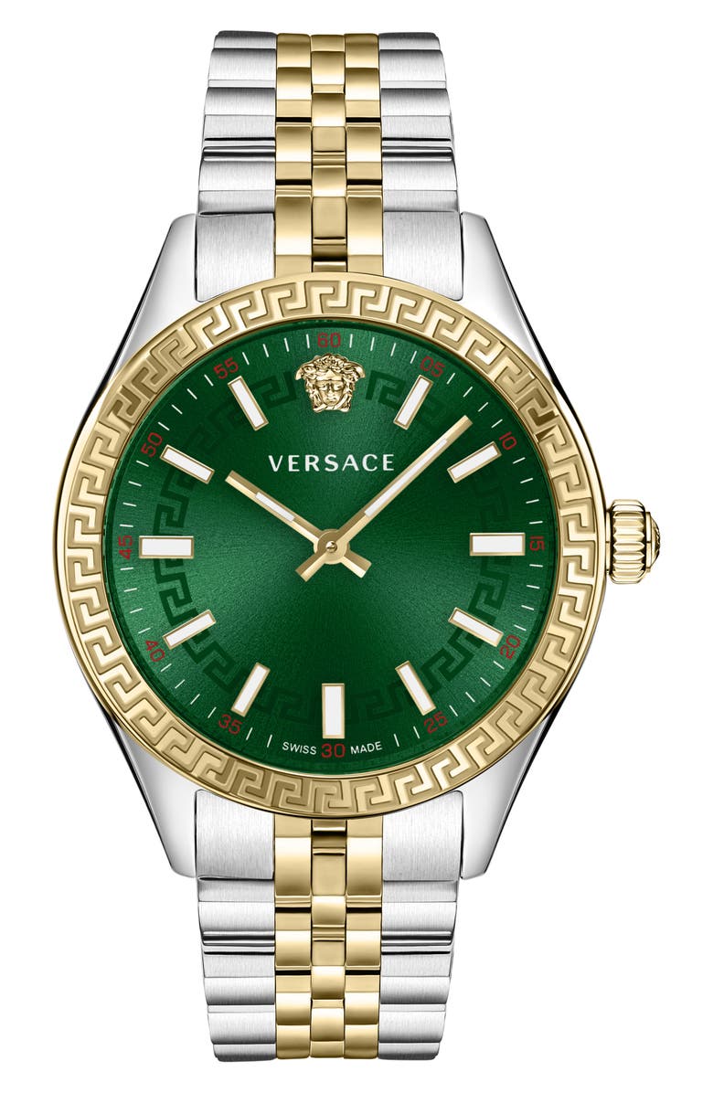 Versace Hellenyium Bracelet Watch, 36mm, Main, color, Two Tone
