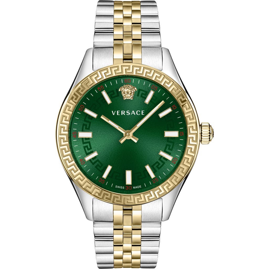 Versace Women's Hellenyium Two-tone Stainless Steel Bracelet Watch, 36mm In Two Tone