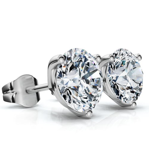 Bliss Diamond 1.50ct Tw Round Diamond Martini Studs 3-prong 14k Gold Lab Grown In 14k White Gold