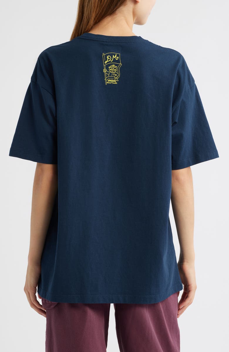Damson Madder Collegiate Oversize Graphic T-Shirt, Alternate, color, Navy