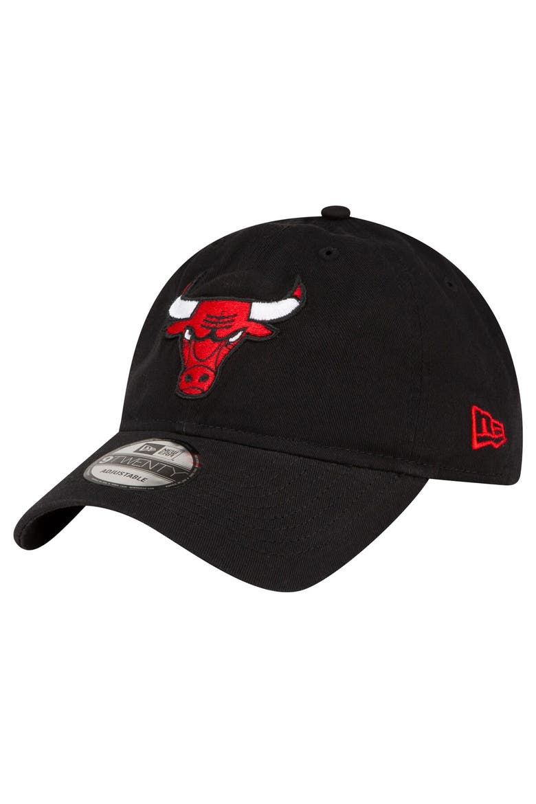 Men's New Era Black Chicago Bulls Team 2.0 9TWENTY Adjustable Hat, Main, color, Black