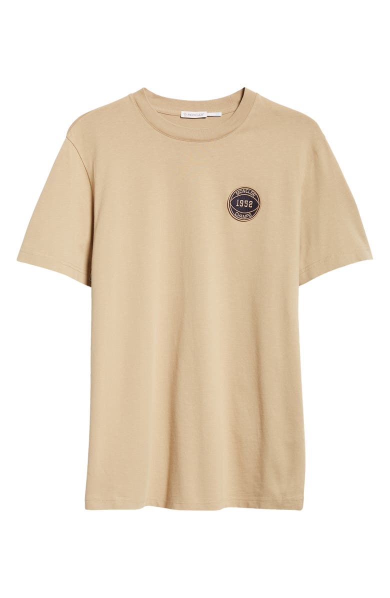 Moncler Embroidered Logo Cotton T-Shirt, Alternate, color, 